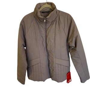 NWT The North Face Women's Lauritz Insulated Metallic Silver  Urban Jacket SZ XL